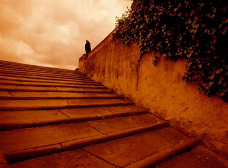 Bologna dark steps Sam Haskins